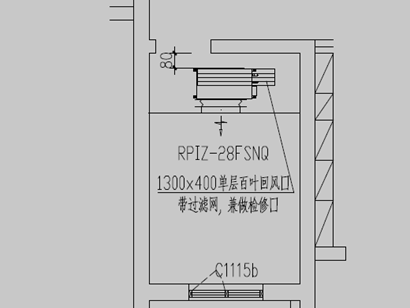 電機下方設(shè)置一個長一點的回風(fēng)口，兼做檢修口