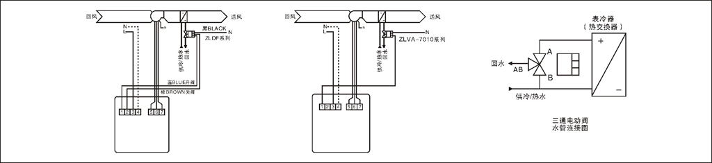 風(fēng)機(jī)盤(pán)管溫控器電器接線圖